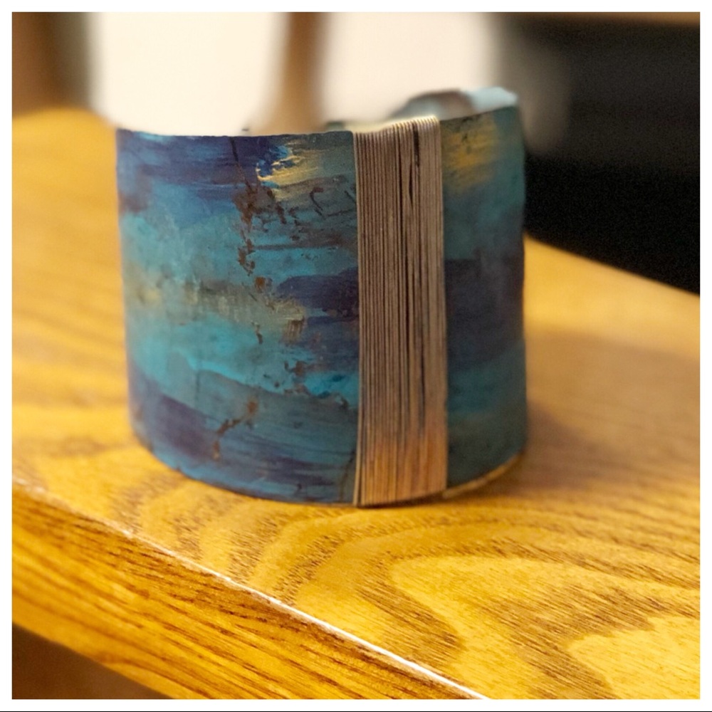 1 left ❗️NEW WIRE WRAPPED BOHO VINTAGE STYLE CUFF - Picture 3 of 6